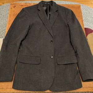 Gap herringbone blazer in charcoal